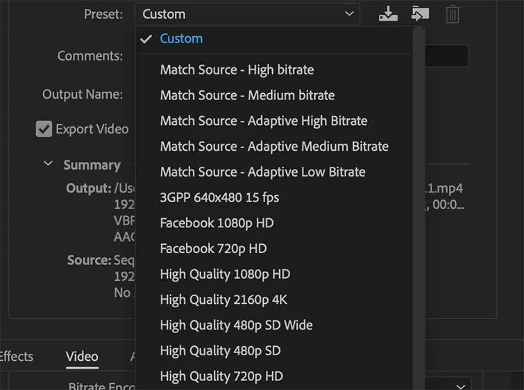 Localized Video Output from Opticentre using Adobe Premiere