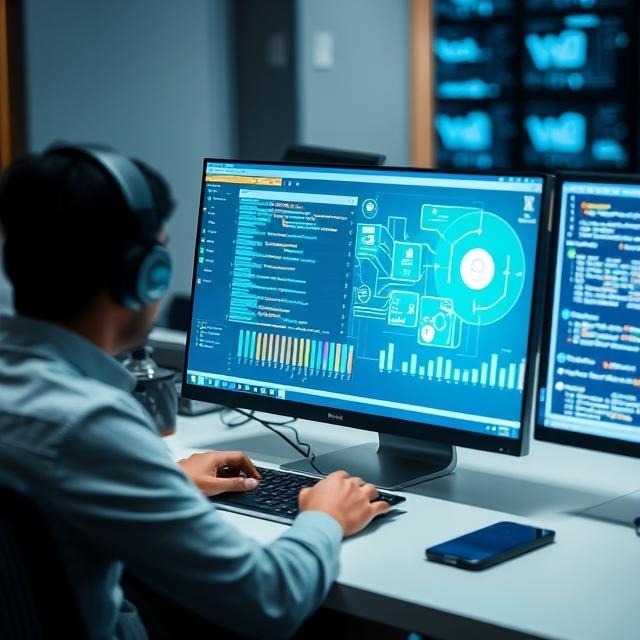 Illustration des services logiciels et informatiques Opticentre