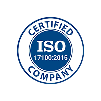 ISO 17100:2015 Certified